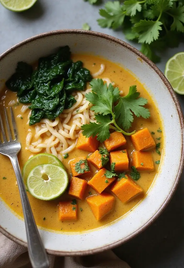 27 Cozy Vegan Winter Ramen Recipes to Keep You Warm and Full 6 27 Cozy Vegan Winter Ramen Recipes to Keep You Warm and Full - 2. Creamy Coconut Curry Ramen