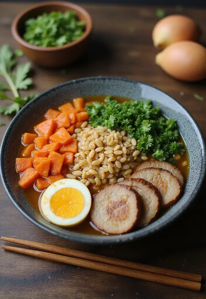 27 Cozy Vegan Winter Ramen Recipes to Keep You Warm and Full 144 27 Cozy Vegan Winter Ramen Recipes to Keep You Warm and Full - 26. Barley & Veggie Ramen