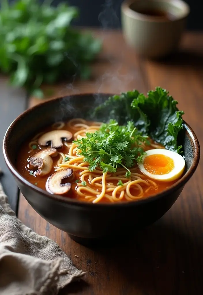 27 Cozy Vegan Winter Ramen Recipes to Keep You Warm and Full 11 27 Cozy Vegan Winter Ramen Recipes to Keep You Warm and Full - 3. Soba Noodle & Mushroom Miso Ramen
