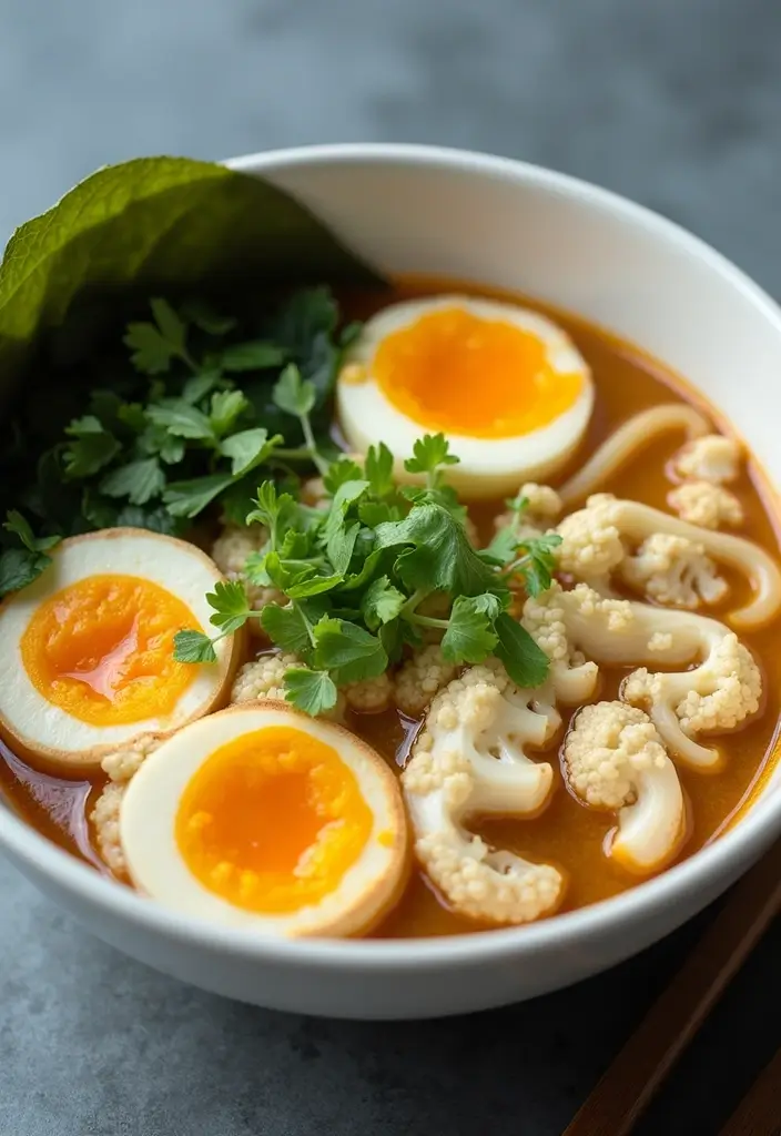 27 Creamy Ramen Noodle Recipes with Coconut Milk 87 27 Creamy Ramen Noodle Recipes with Coconut Milk - 17. Coconut Cauliflower Ramen