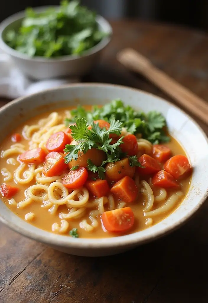 27 Creamy Ramen Noodle Recipes with Coconut Milk 113 27 Creamy Ramen Noodle Recipes with Coconut Milk - 23. Coconut Tomato Ramen