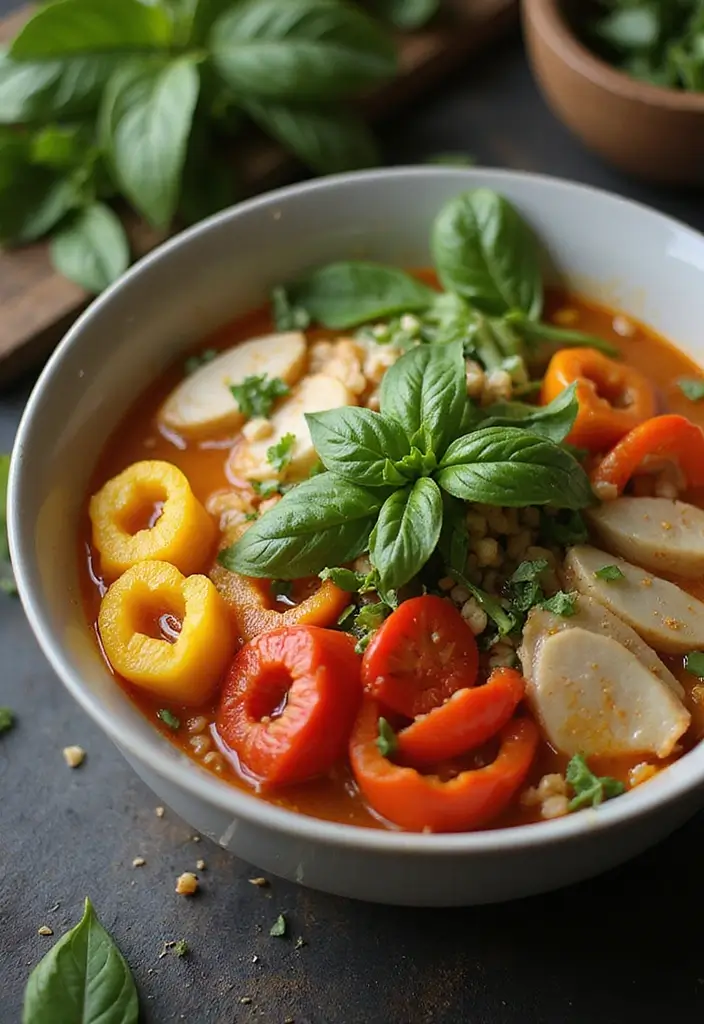 27 Creamy Ramen Noodle Recipes with Coconut Milk 45 27 Creamy Ramen Noodle Recipes with Coconut Milk - 9. Thai Basil Coconut Ramen