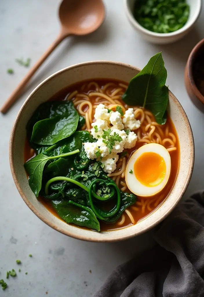 27 Easy Ramen Soup Recipes You Can Make in Minutes 124 27 Easy Ramen Soup Recipes You Can Make in Minutes - 24. Ramen with Feta and Spinach
