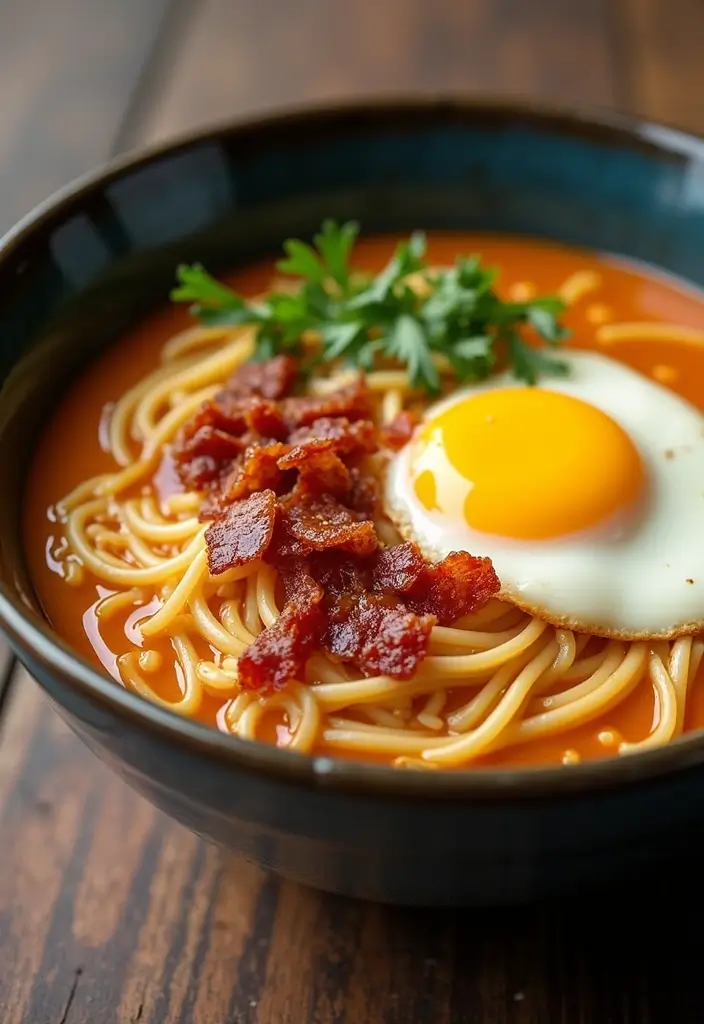 27 Easy Ramen Soup Recipes You Can Make in Minutes 39 27 Easy Ramen Soup Recipes You Can Make in Minutes - 7. Ramen Carbonara