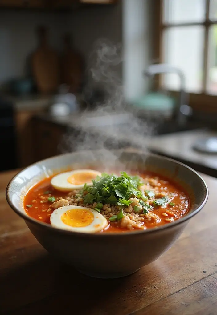 27 Korean Chicken Ramen Recipes Full of Bold Flavor 1 27 Korean Chicken Ramen Recipes Full of Bold Flavor - 1. Spicy Gochujang Chicken Ramen
