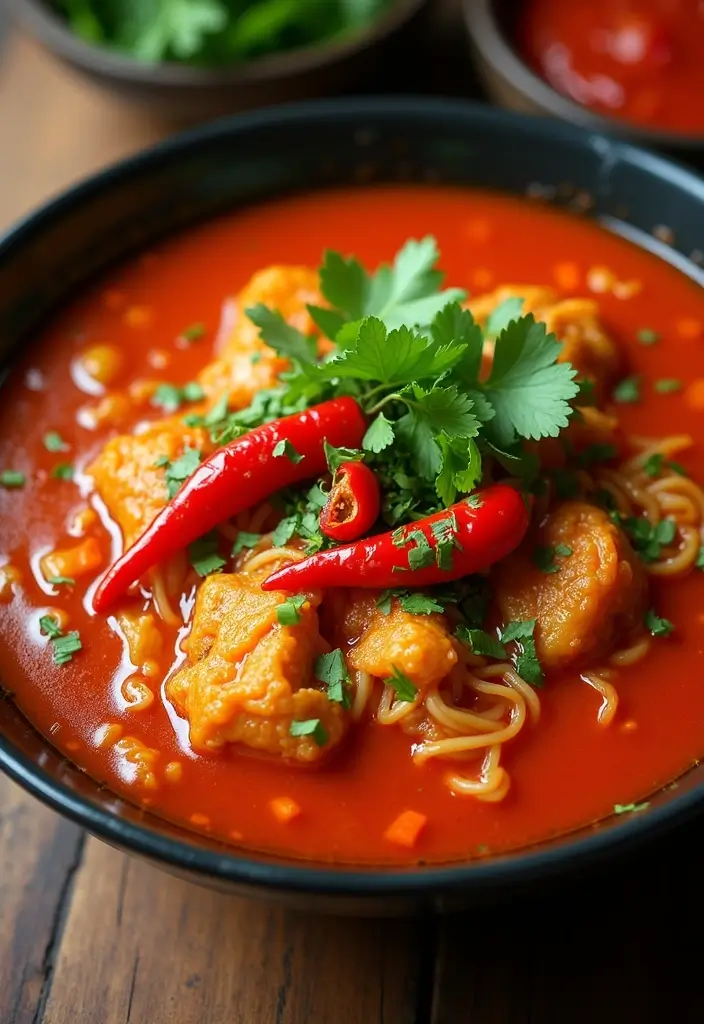 27 Korean Chicken Ramen Recipes Full of Bold Flavor 79 27 Korean Chicken Ramen Recipes Full of Bold Flavor - 19. Spicy Peppers Chicken Ramen