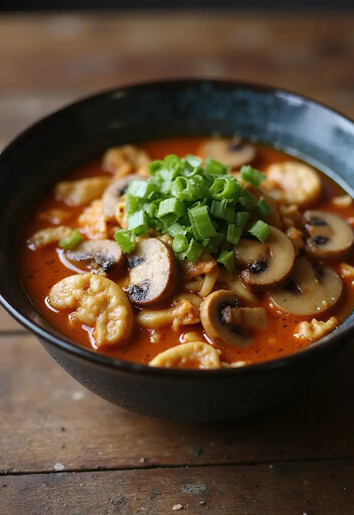 27 Korean Chicken Ramen Recipes Full of Bold Flavor 113 27 Korean Chicken Ramen Recipes Full of Bold Flavor - 25. Spicy Mushroom Chicken Ramen