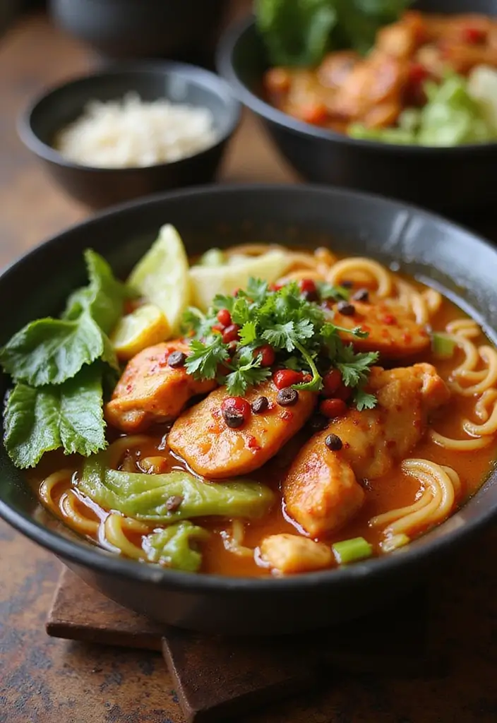 27 Korean Chicken Ramen Recipes Full of Bold Flavor 13 27 Korean Chicken Ramen Recipes Full of Bold Flavor - 3. Spicy Szechuan Chicken Ramen