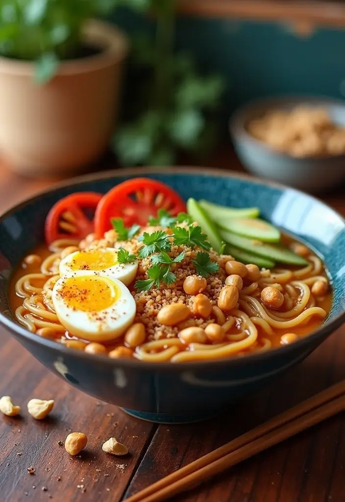 27 Quick Ramen Recipes College Students Can Make in a Dorm Room 14 27 Quick Ramen Recipes College Students Can Make in a Dorm Room - 4. Thai Peanut Ramen