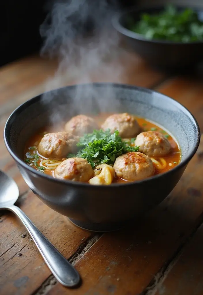 27 Ramen Recipes for Picky Eaters That Actually Work 15 27 Ramen Recipes for Picky Eaters That Actually Work - 3. Ramen Soup with Meatballs