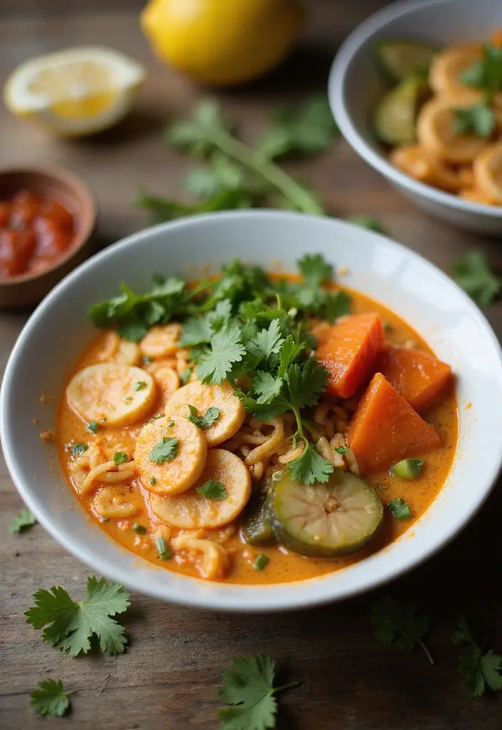 28 Creamy Ramen Noodle Recipes for Cozy Evenings 6 28 Creamy Ramen Noodle Recipes for Cozy Evenings - 2. Spicy Coconut Cream Ramen