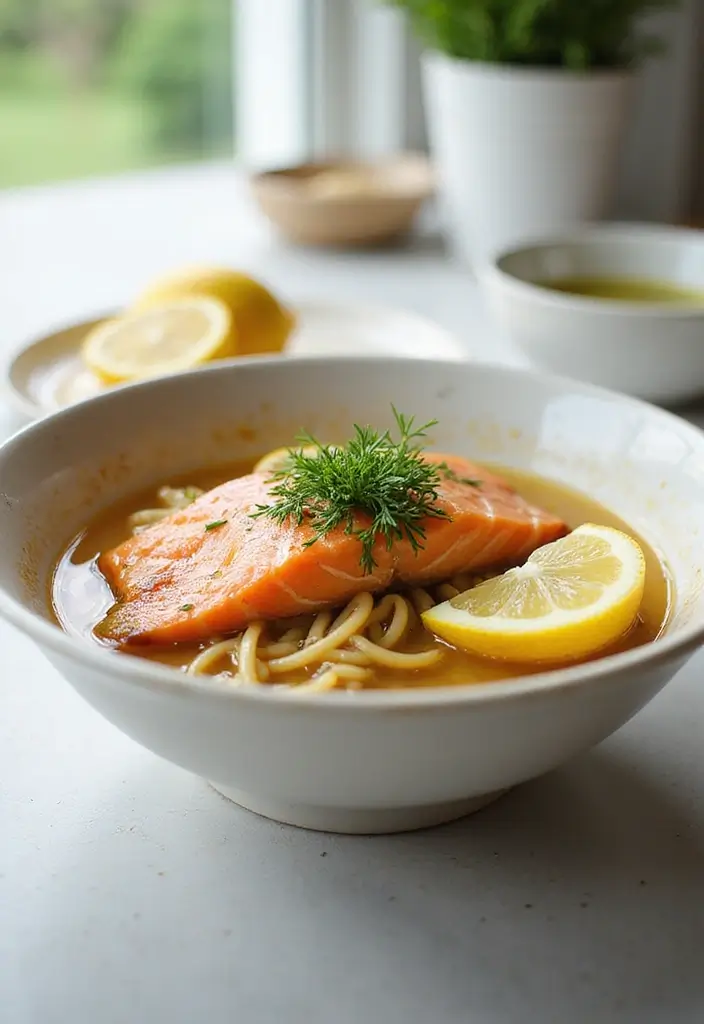 28 Creamy Ramen Noodle Recipes for Cozy Evenings 110 28 Creamy Ramen Noodle Recipes for Cozy Evenings - 22. Lemon Dill Salmon Ramen