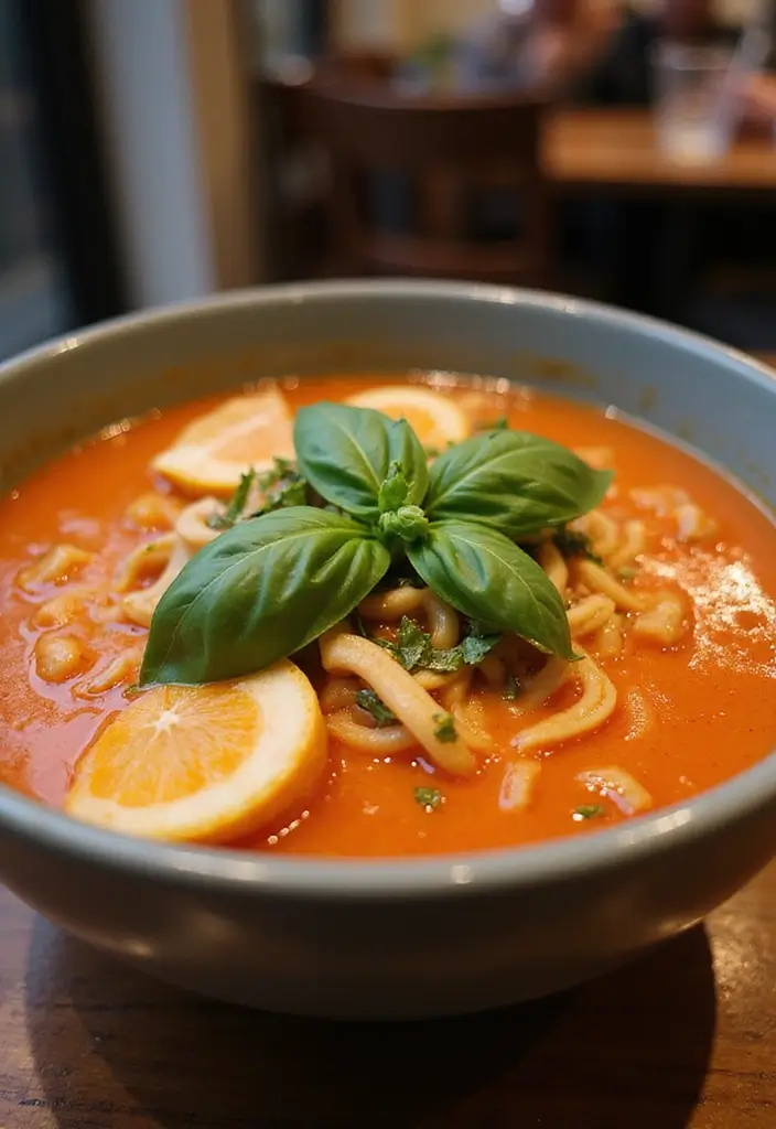 28 Creamy Ramen Noodle Recipes for Cozy Evenings 20 28 Creamy Ramen Noodle Recipes for Cozy Evenings - 4. Creamy Tomato Basil Ramen