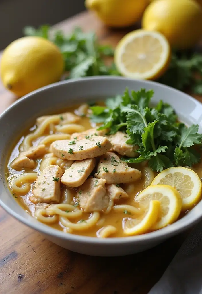 28 Creamy Ramen Noodle Recipes for Cozy Evenings 27 28 Creamy Ramen Noodle Recipes for Cozy Evenings - 5. Lemon Herb Chicken Ramen