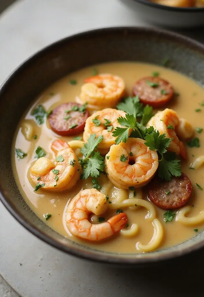 29 Shrimp and Sausage Ramen Recipes for Bold Flavor 115 29 Shrimp and Sausage Ramen Recipes for Bold Flavor - 21. Garlic Parmesan Shrimp and Sausage Ramen