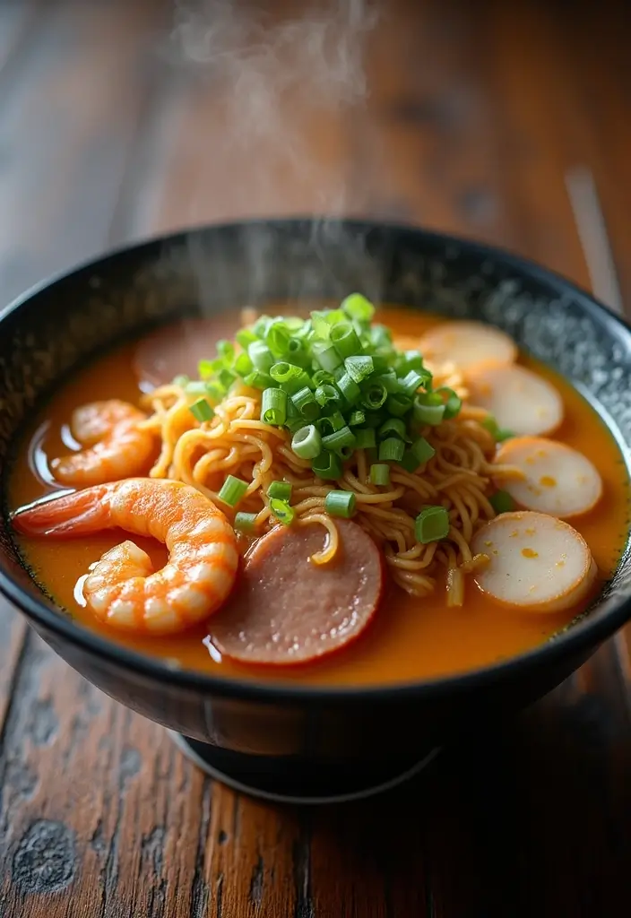 29 Shrimp and Sausage Ramen Recipes for Bold Flavor 18 29 Shrimp and Sausage Ramen Recipes for Bold Flavor - 4. Miso Shrimp and Sausage Ramen