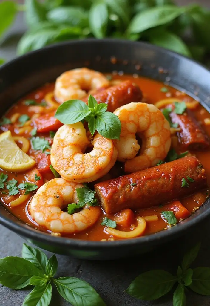 29 Shrimp and Sausage Ramen Recipes for Bold Flavor 40 29 Shrimp and Sausage Ramen Recipes for Bold Flavor - 8. Tomato Basil Shrimp and Sausage Ramen