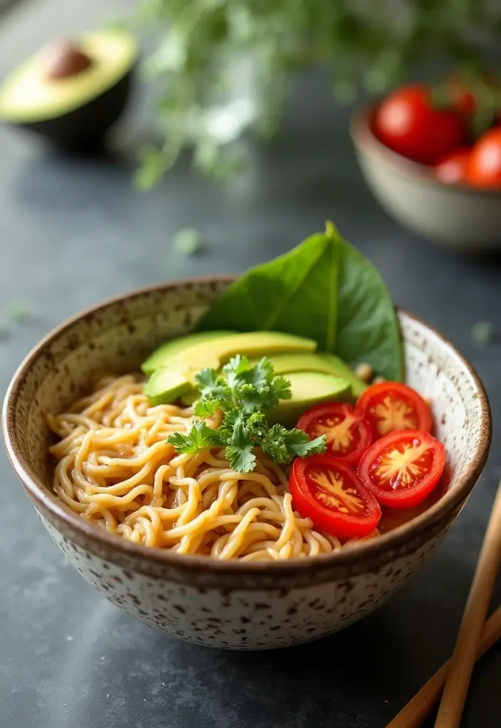 29 Vegetable Ramen Noodle Recipes Packed with Flavor 155 29 Vegetable Ramen Noodle Recipes Packed with Flavor - 27. Avocado and Tomato Ramen