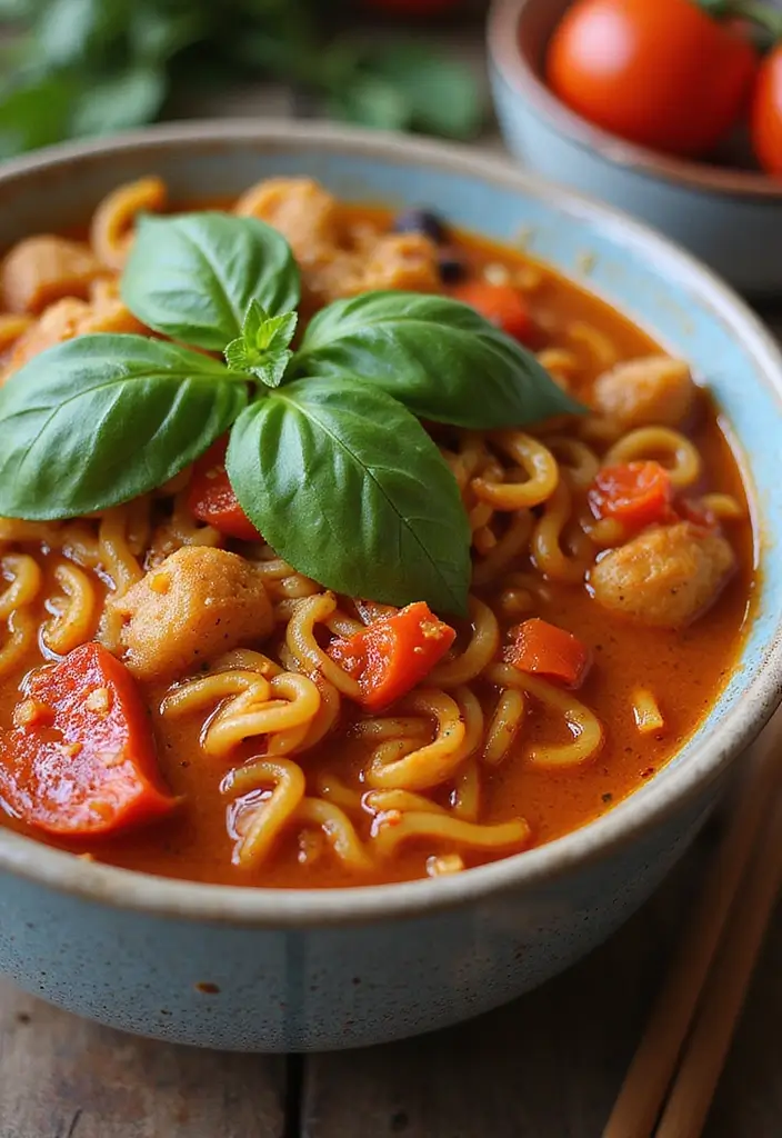 30 Best Instant Ramen Recipes You’ll Want Every Week - 17. Roasted Red Pepper Ramen