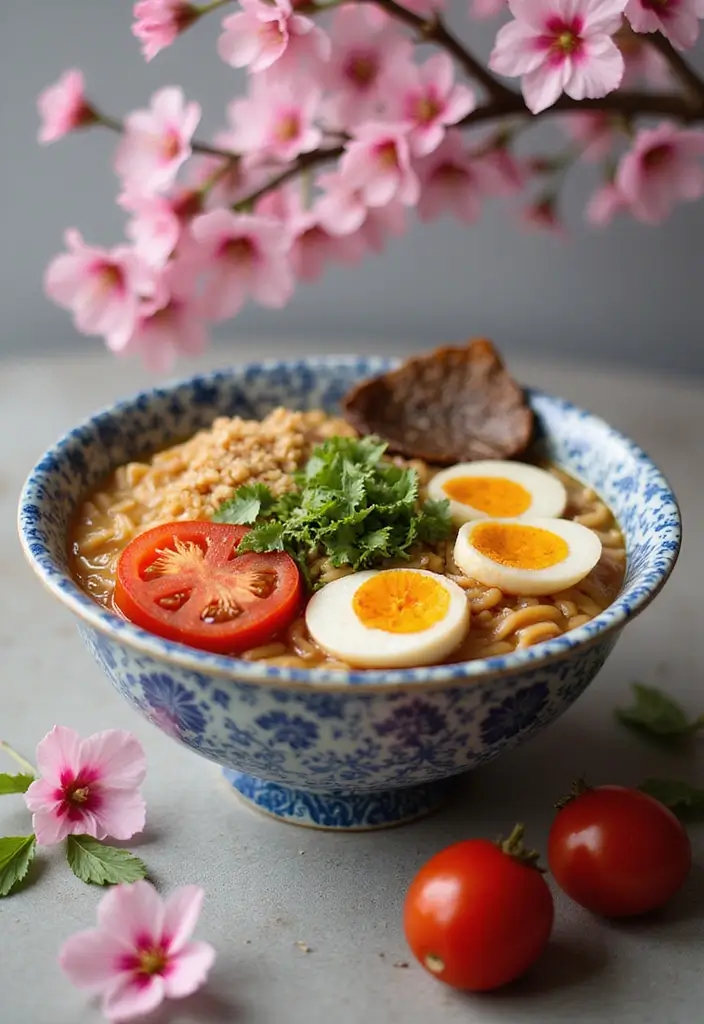 30 Best Instant Ramen Recipes You’ll Want Every Week - 29. Cherry Blossom Ramen