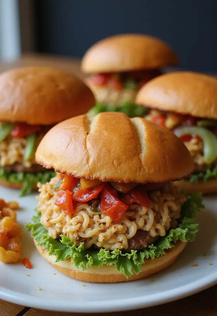 30+ College Ramen Recipes That Are Budget-Friendly and Fun 167 30+ College Ramen Recipes That Are Budget-Friendly and Fun - 29. Ramen Burgers