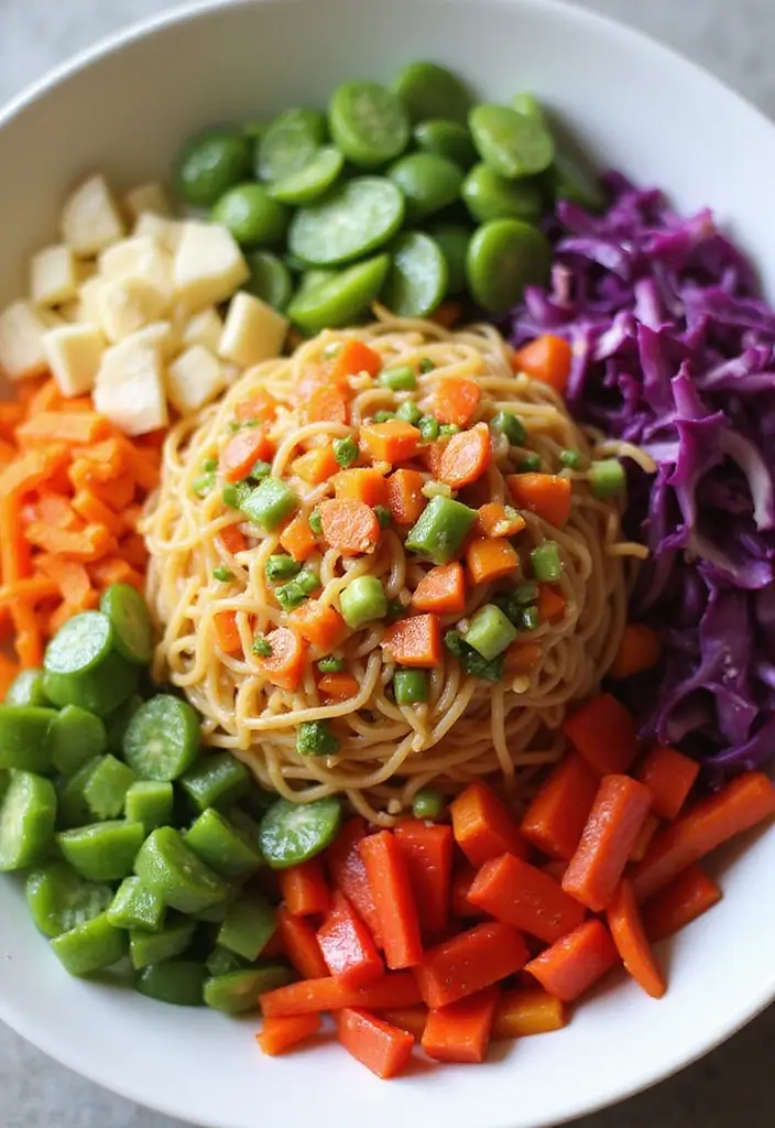 30+ Crunchy Ramen Noodle Salad Recipes with Asian Coleslaw Twist 30 30+ Crunchy Ramen Noodle Salad Recipes with Asian Coleslaw Twist - 6. Rainbow Ramen Noodle Salad