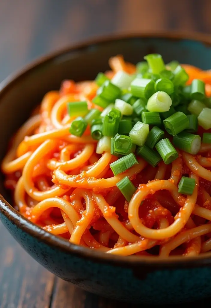 30+ Cup of Noodles Hacks and Ramen Recipes Worth Trying - 13. Korean Kimchi Noodles