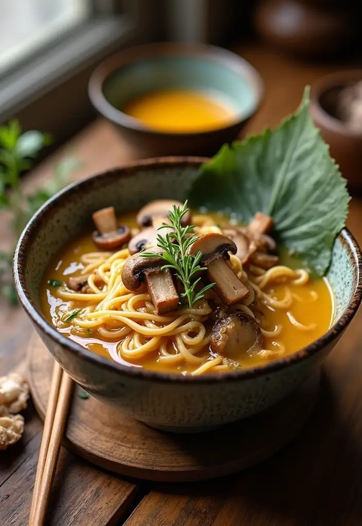 30+ Cup of Noodles Hacks and Ramen Recipes Worth Trying - 18. Rustic Mushroom Ramen