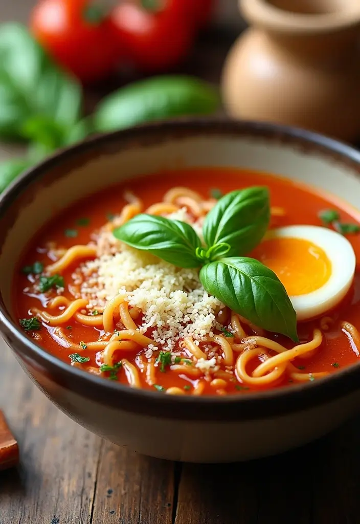 30+ Cup of Noodles Hacks and Ramen Recipes Worth Trying - 6. Tomato Basil Ramen