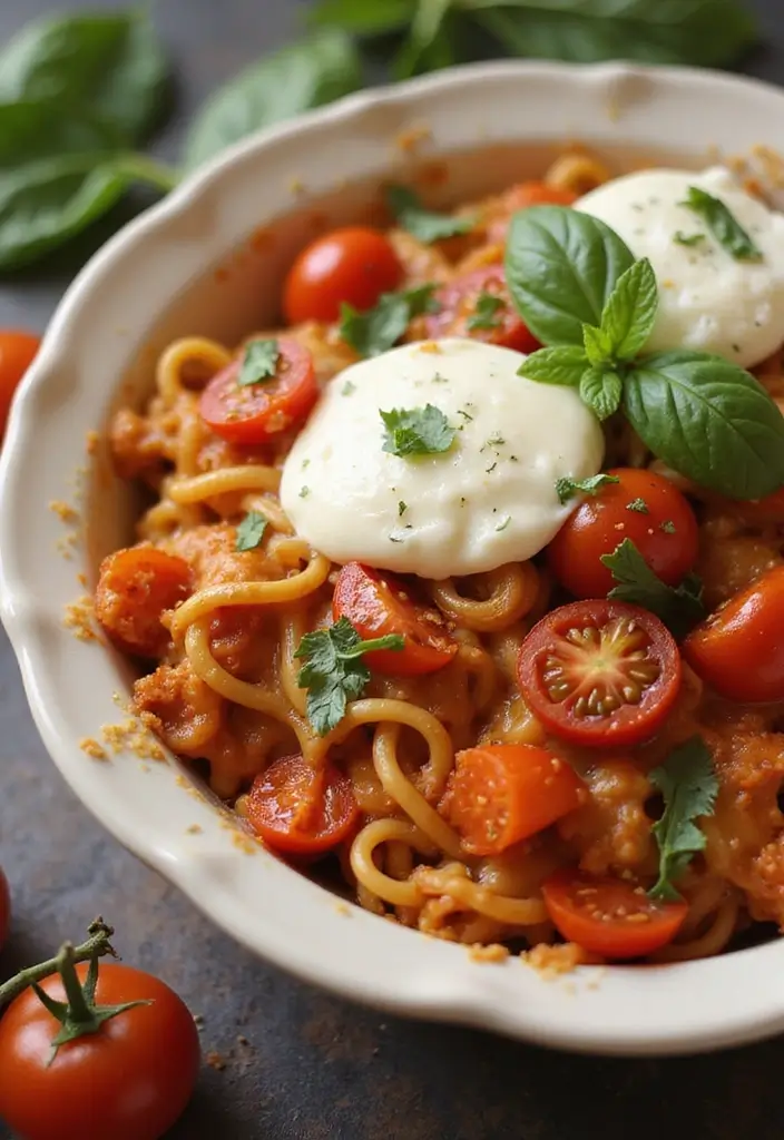 30 Ramen Casserole Recipes for Quick, Comforting Meals 136 30 Ramen Casserole Recipes for Quick, Comforting Meals - 24. Caprese Ramen Casserole