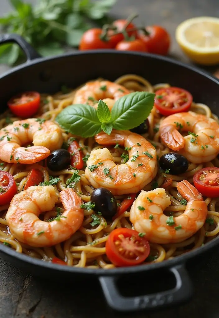 30+ Ramen Skillet Recipes for Quick Weeknight Dinners 42 30+ Ramen Skillet Recipes for Quick Weeknight Dinners - 10. Mediterranean Shrimp Ramen Skillet