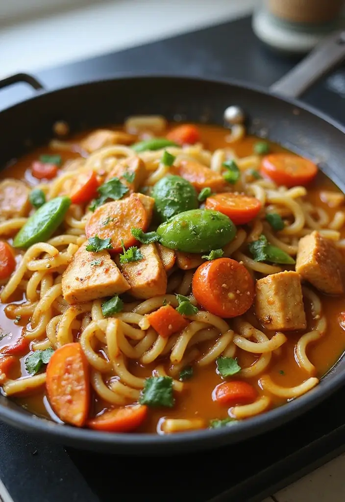 30+ Ramen Skillet Recipes for Quick Weeknight Dinners 110 30+ Ramen Skillet Recipes for Quick Weeknight Dinners - 22. Sweet and Sour Chicken Ramen Skillet