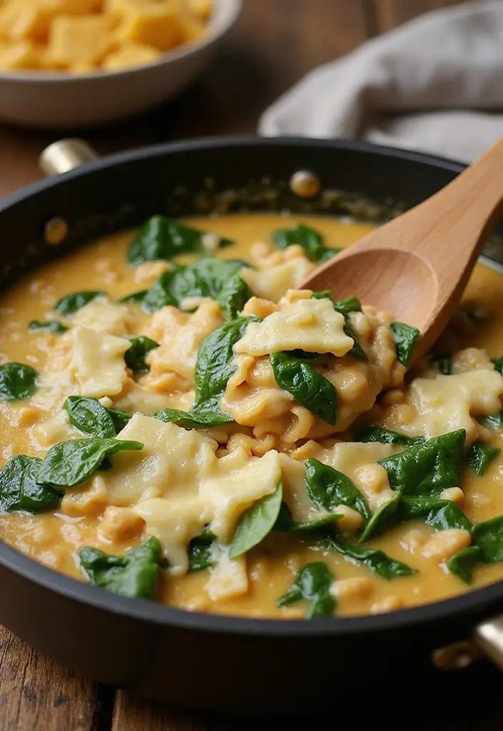 30+ Ramen Skillet Recipes for Quick Weeknight Dinners 127 30+ Ramen Skillet Recipes for Quick Weeknight Dinners - 25. Spinach and Cheese Ramen Skillet