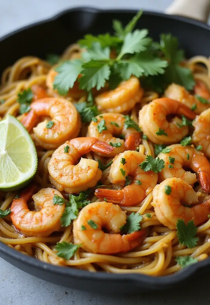 30+ Ramen Skillet Recipes for Quick Weeknight Dinners 141 30+ Ramen Skillet Recipes for Quick Weeknight Dinners - 27. Cilantro Lime Shrimp Ramen Skillet
