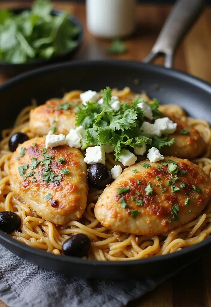 30+ Ramen Skillet Recipes for Quick Weeknight Dinners 153 30+ Ramen Skillet Recipes for Quick Weeknight Dinners - 29. Greek Chicken Ramen Skillet