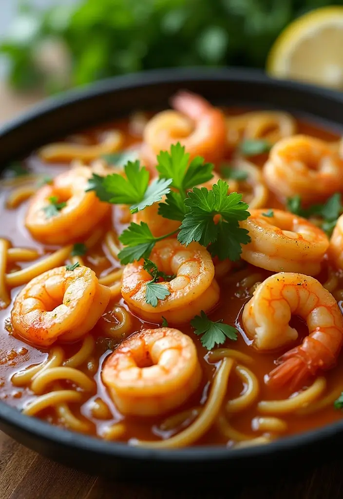 30+ Ramen Skillet Recipes for Quick Weeknight Dinners 20 30+ Ramen Skillet Recipes for Quick Weeknight Dinners - 6. One-Pan Lemon Garlic Shrimp Ramen