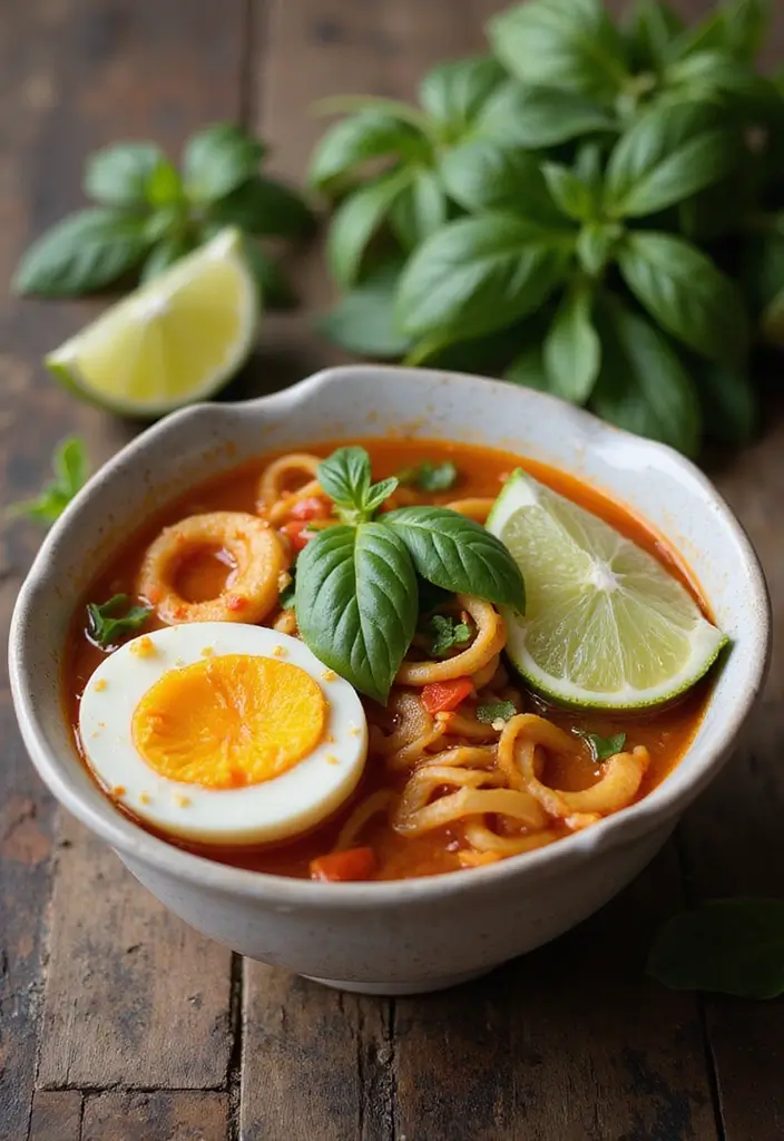 30+ Spicy Ramen Recipes with Egg That Bring the Heat 74 30+ Spicy Ramen Recipes with Egg That Bring the Heat - 14. Spicy Thai Basil Ramen