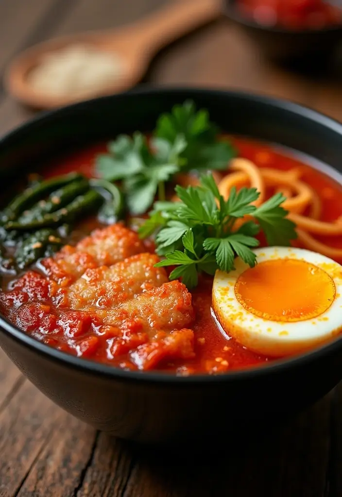 30+ Spicy Ramen Recipes with Egg That Bring the Heat 160 30+ Spicy Ramen Recipes with Egg That Bring the Heat - 28. Spicy Roasted Red Pepper Ramen