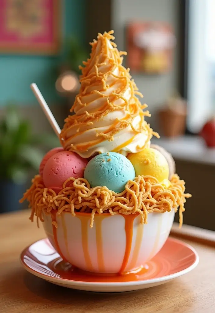 30+ Viral Ramen Noodle Recipes from TikTok to Try Now 104 30+ Viral Ramen Noodle Recipes from TikTok to Try Now - 20. Ramen Ice Cream Sundae