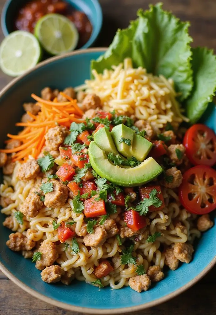 30+ Viral Ramen Noodle Recipes from TikTok to Try Now 111 30+ Viral Ramen Noodle Recipes from TikTok to Try Now - 21. Ramen Taco Salad